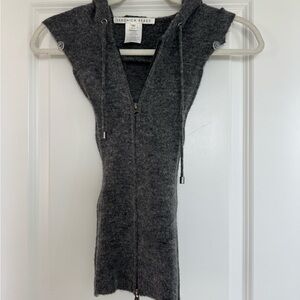 Veronica Beard Charcoal Wool Dickey
